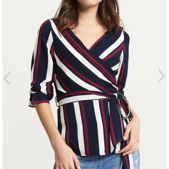 Dynamite Wrap Blouse - Picture 1 of 11